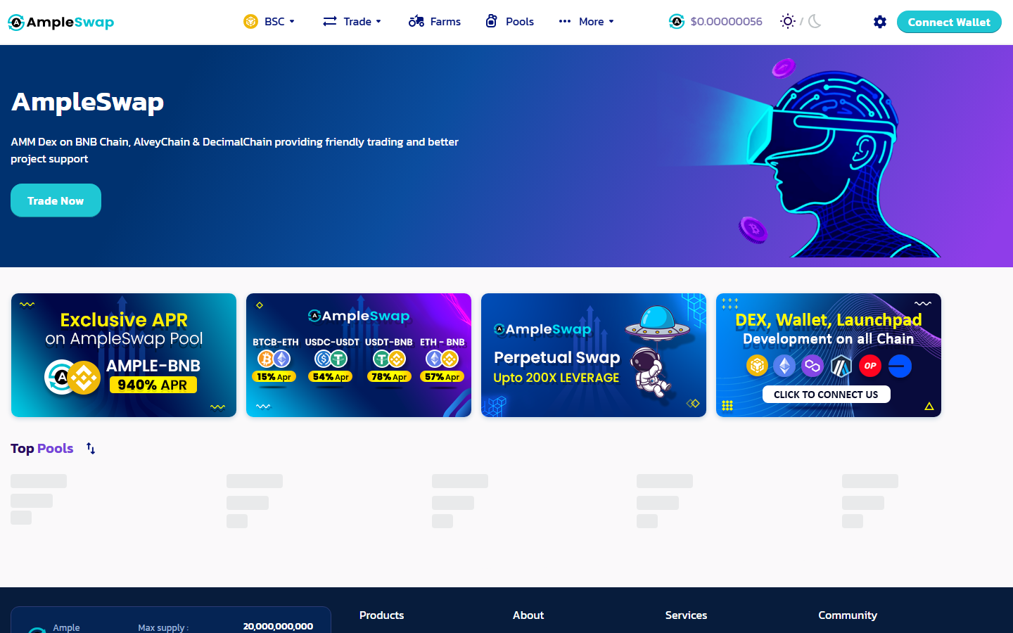 Screenshot of AmpleSwap